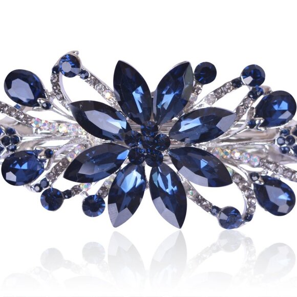 Other - Flower Luxury Jewelry Design Hairpin Rhinestone Hair Barrette Clip,Also Perfect